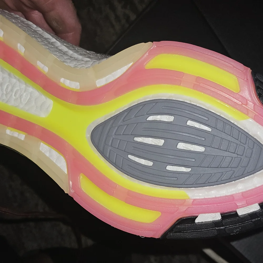 Adidas Ultraboost White and Neon Yellow Sneakers - Picture 12 of 13
